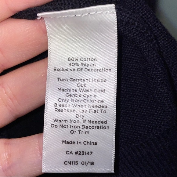 Talbots Llama Crew Neck Sweater with Pom Pom Details Size Medium - Picture 5 of 6